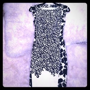 French Connection black/white dress